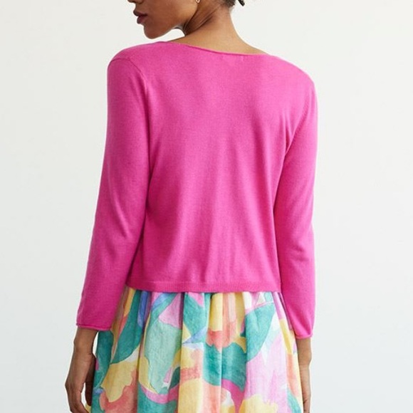 REITMANS 3/4-sleeves V-neckline bolero / short and light pink cardigan - Picture 2 of 9